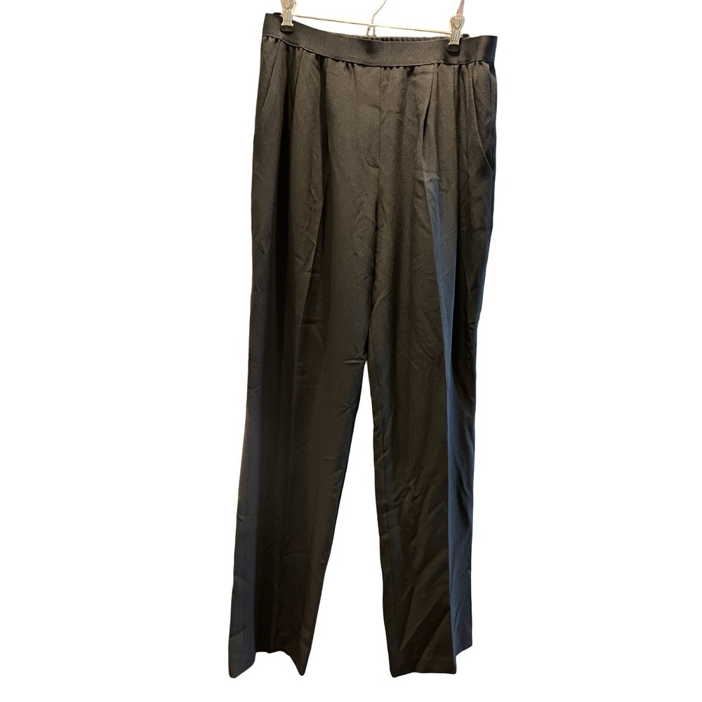 Calvin Klein Elastic Waist Women's Pull On Black Trouser Pants Sz M